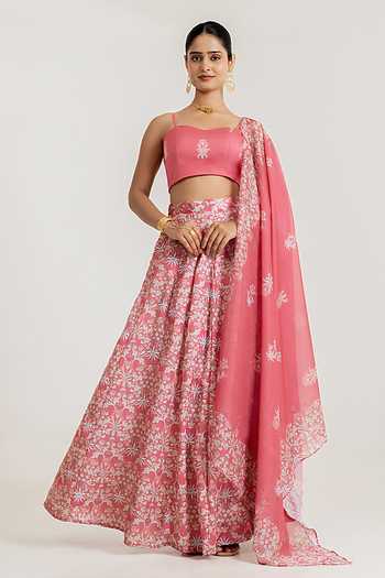 Pasha India Floral Print Lehenga Set 