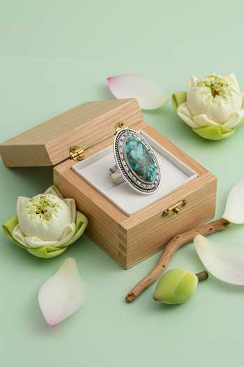 Sangeeta Boochra Signature Turquoise Statement Ring 
