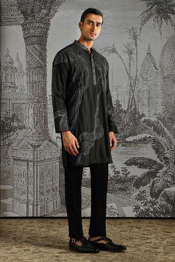 Asuka Minimal Chanderi Silk Kurta & Pant Set 