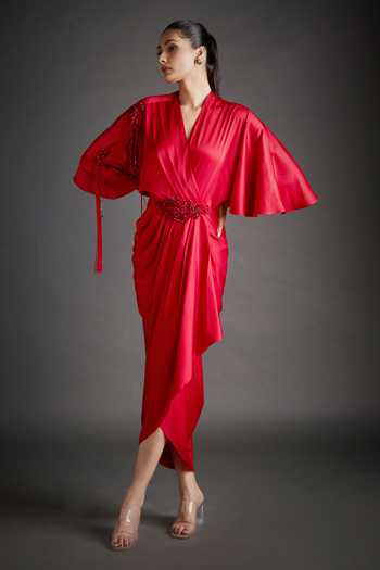 Jyoti Sachdev Iyer Draped Embellished Dress 