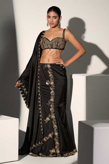 Libas Cafe by Nidhi & Ashish Monica Embroidered Blouse Mermaid Skirt Set 