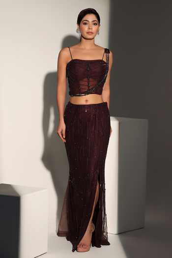 Libas Cafe by Nidhi & Ashish Natalie Embroidered Corset Skirt Set 