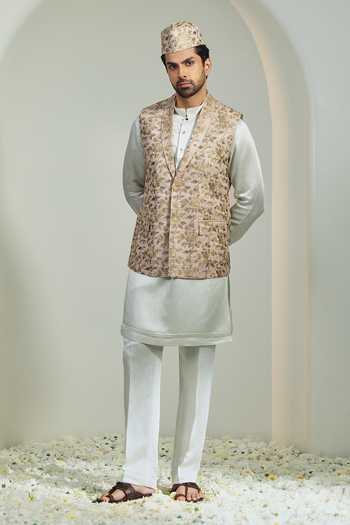 Madhav Agasti Hand Embroidered Nehru Jacket 