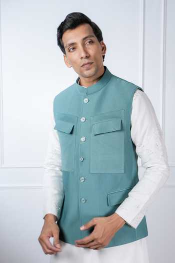 Madhav Agasti Corduroy Nehru Jacket 