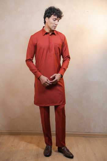 Madhav Agasti Cotton Blend Kurta & Pant Set 