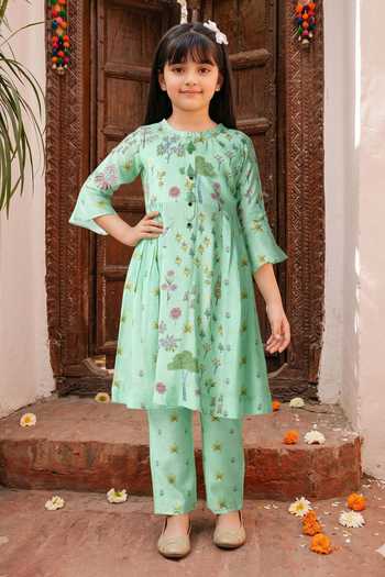 Petite Pomme Floral Print Anarkali Set 