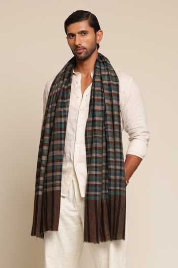 SHAZA Checkered Pashmina Stole 