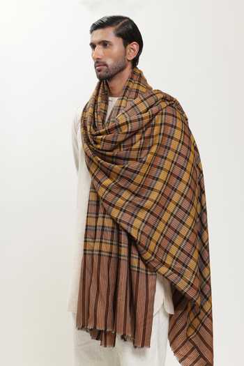 SHAZA Checkered Pashmina  Shawl 