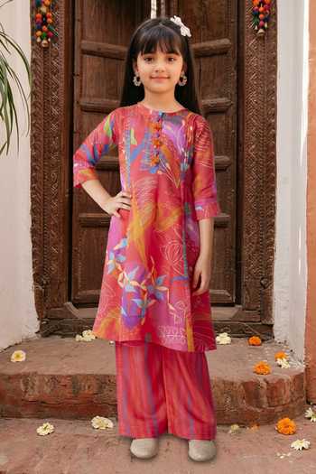 Petite Pomme Abstract Print Anarkali & Pant Set 