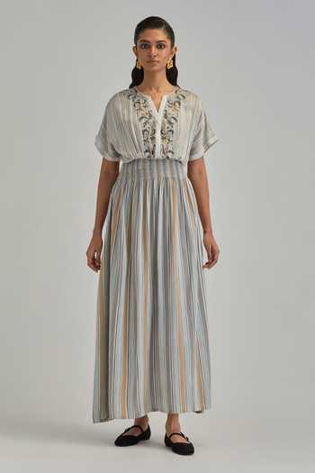 Kora Striped Modal Maxi Dress 
