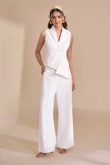 Naintara Bajaj Structured Waistcoat & Trouser Set 