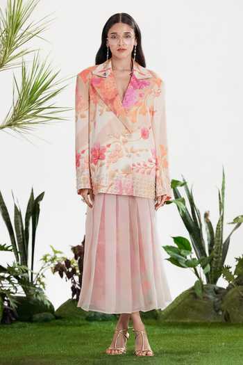 Siddhartha Bansal Material Girl Blazer Skirt Set 
