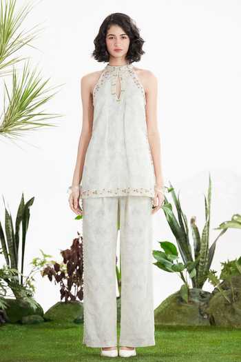 Siddhartha Bansal Kiss From A Rose Top With Pant 