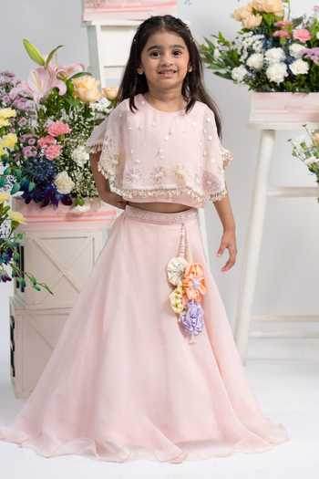 Kirti Agarwal - Pret N Couture Pearl Embellished Top & Lehenga Set 