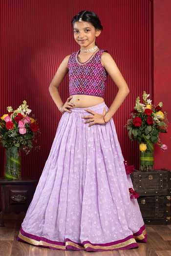 Kirti Agarwal - Pret N Couture Floral Embroidered Lehenga & Blouse Set 