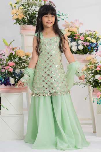 Kirti Agarwal - Pret N Couture Mirror Work Kurta Sharara Set 
