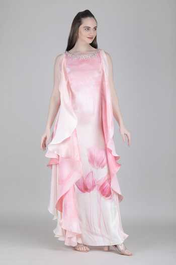 Mandira Wirk Tulip Layered Flow Dress 