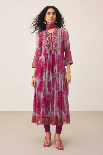 Ritu Kumar Khizan Floral Print Kurta Set 