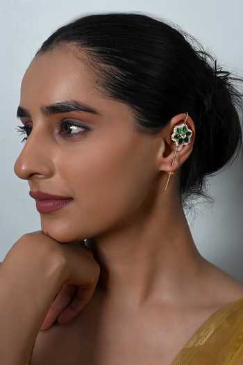 Shlok Jewels Jadau Kundan Ear Cuffs 