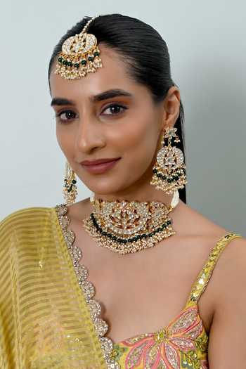 Shlok Jewels Jadau Kundan Embellished Necklace Set 