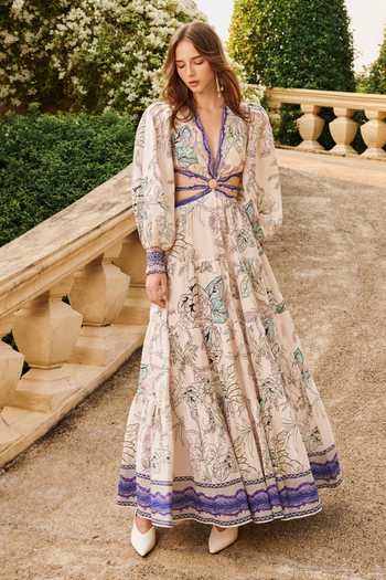 House Of Eda Amyra Linen Maxi Dress 
