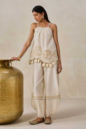 Nitika Gujral Applique Embroidered Top & Salwar Set 