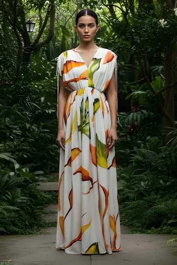 Poppi Printed Bemberg Maxi Dress 