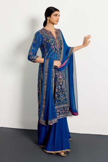 RI.Ritu Kumar Prisha Printed Kurta Gharara Set 