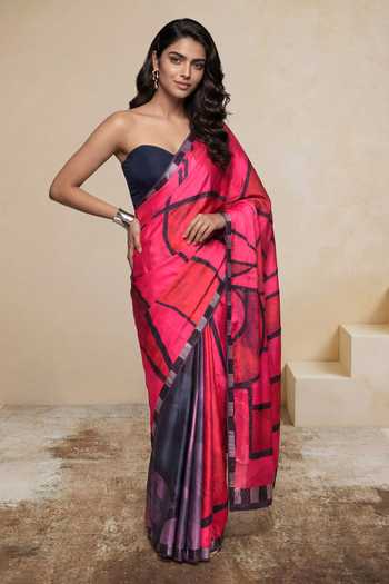 Satya Paul Glass Houses Printed Saree 