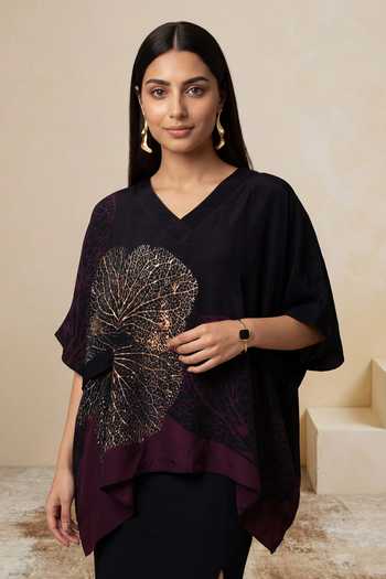 Satya Paul Heavenly Nights Printed Kaftan Top