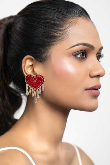 KARAARI Heart Drip Earrings 