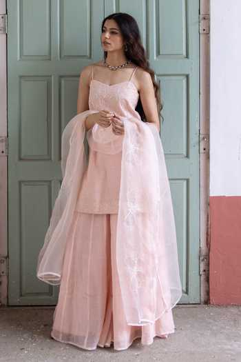 Label Nimbus Cotton Candy Spaghetti Kurta Sharara Set 