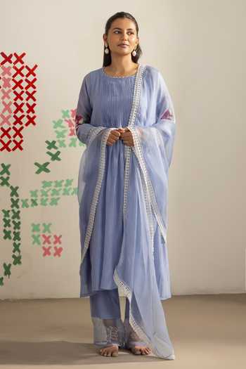 Radha Sharma Pleated Kurta Set 