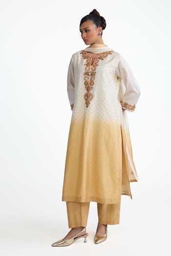 Naina Jain Bandhani Silk Ombre Kurta Set 