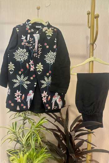 Rage Attire-Sweta Saria Phool Aur Pankh Nehru Jacket Kurta Set 