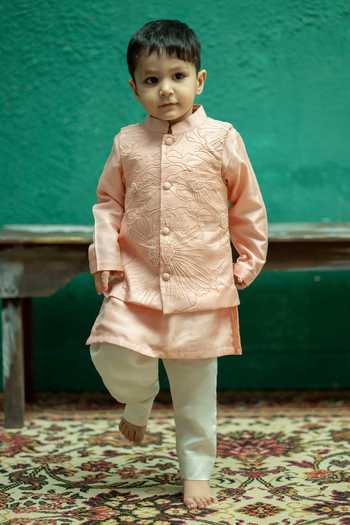 Rage Attire-Sweta Saria Resham Embroidered Nehru Jacket Set 