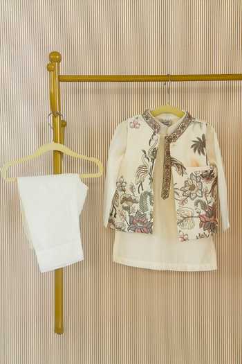 Rage Attire-Sweta Saria Embroidered Nehru Jacket & Kurta Set 