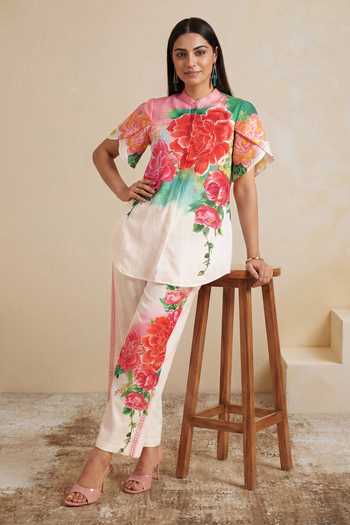 Satya Paul Rose Mist Print Top & Pant Set