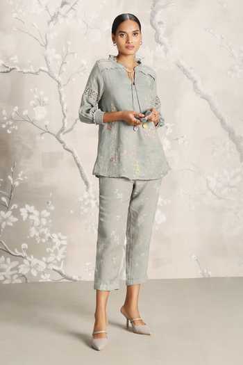 Kaveri Walk in the Clouds Karma Floral Print Top & Pant Set 