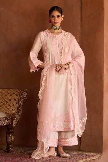 Sheetal Batra Ena Silk Chanderi Kurta Set 