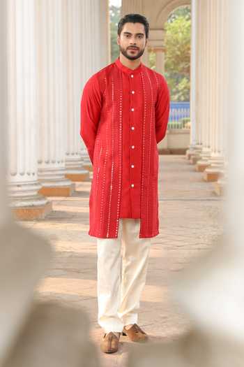 Surabhi Agarwal Embroidered Kurta & Pyjama Set 