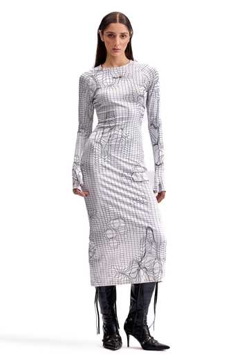 Cilvr Entangled Mesh Midi Dress 