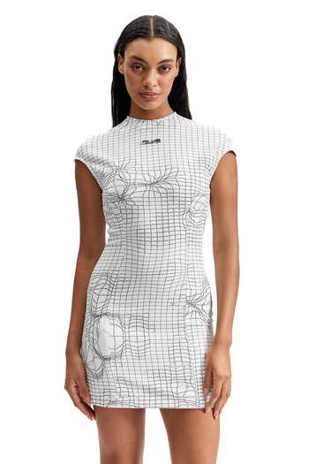 Cilvr Entangled Mesh Tactical Mini Dress 
