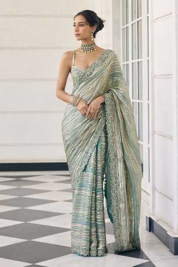 Awigna Embellished Saree & Blouse Set