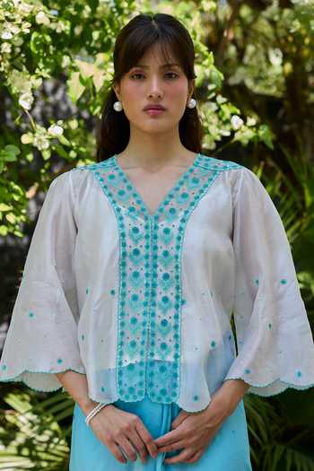 Surmaye River Fork Embroidered Top 