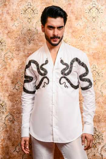 Yajy By Aditya Jain Naagraj Dual Serpent Motif Shirt 