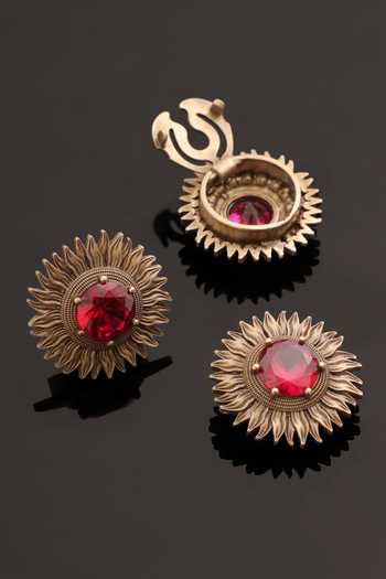 Cosa Nostraa The Bloomed Sunflower Button Covers - Set of 3 