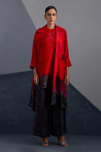 Clos Vineyard Black & Ruby Jacket Skirt Set 