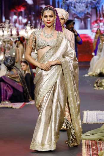 Itrh Gulnoor Tissue Saree Set With Dupatta 