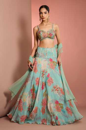 Neha Khullar Hand Embroidered Lehenga Set 